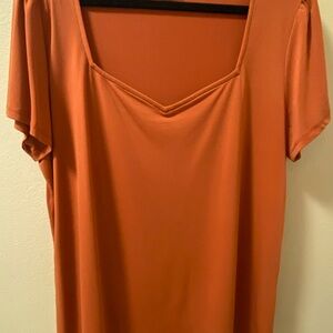 Torrid V-Neck Orange Blouse